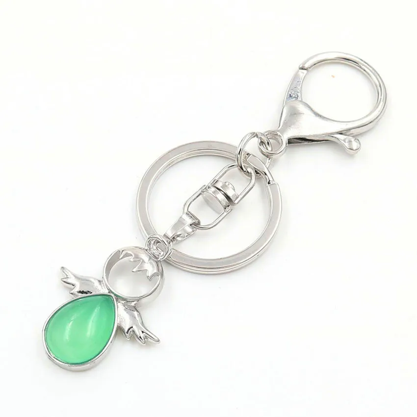 FYJS уникальный посеребренный круглый застежка-карабин Крыло ангела Капля воды