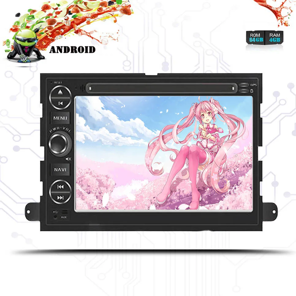 2 DIN 8 ядер Android 9 0 автомобильный DVD для Ford Fusion Explorer 500 F150 F250 F350 Edge Expedition Radio GPS Navigaiton