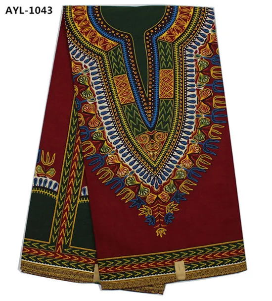 2016 последние dashiki материал 100% хлопок реального ткань воска 6 ярдов за лот AYL-1042 |
