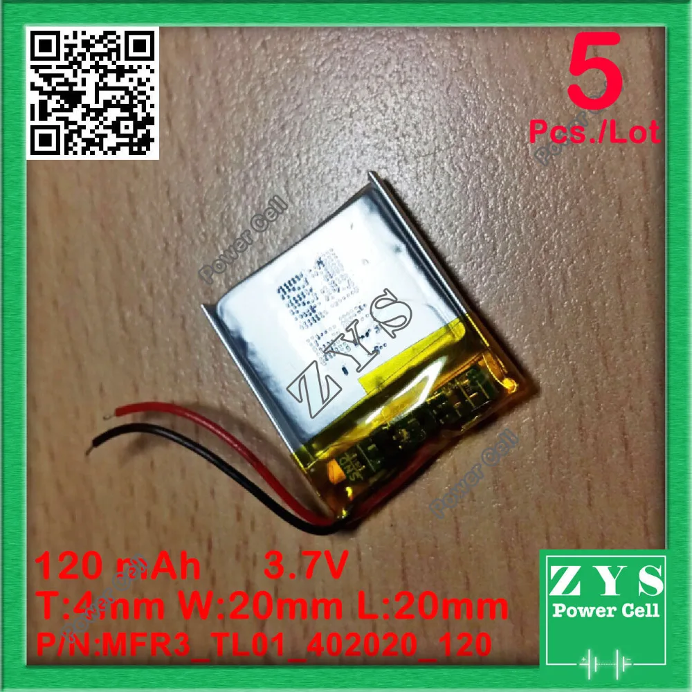 5 шт./лот 402020 3 7 в 120 мАч литий-полимерный аккумулятор с защитной платой для PDA