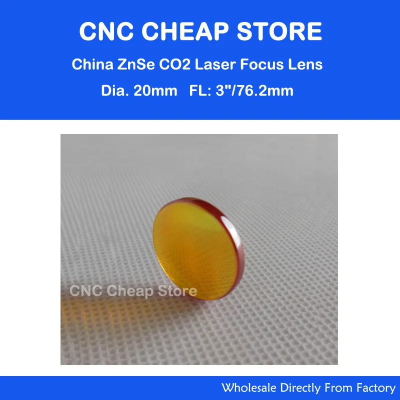 

Focal length 76.2mm 3 inch Diameter 20mm ZnSe laser focus lens