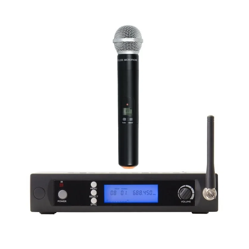 Беспроводной микрофон draadloze microfoon UHF для караоке система бесплатная доставка|karaoke