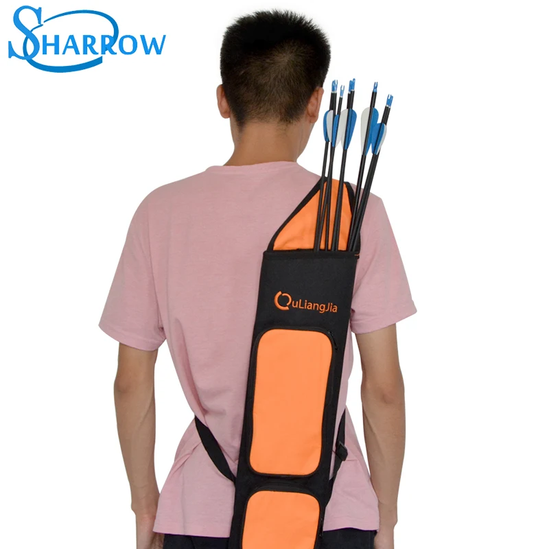 

1pcArchery Quiver Регулируемая телескопическая задняя емкость кварцевая стрела Quiver портативный Strape охотничий мешок Охота стрельба из лука аксессу...