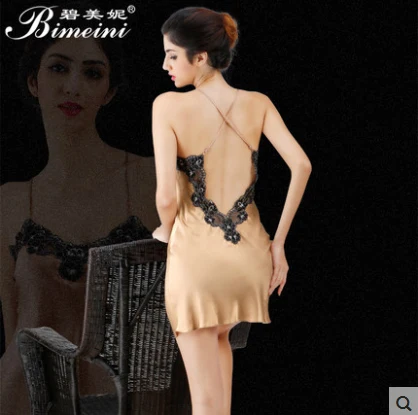Женское шелковое нижнее белье летняя ночная рубашка из сатина|lingerie retail|lingerie