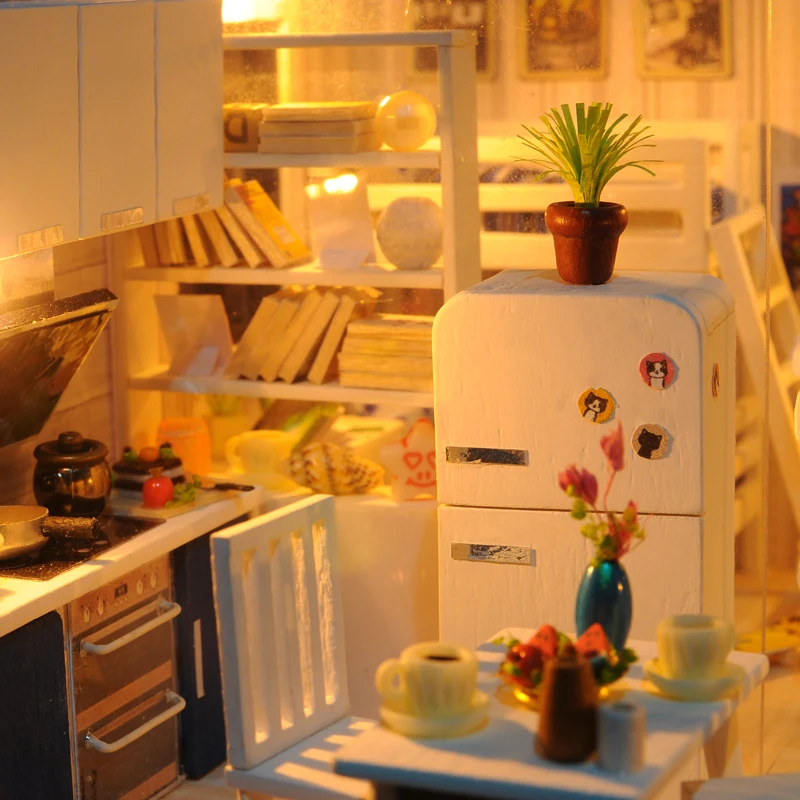 Кукольный дом ручной работы мебель Miniatura Diy кукольные домики миниатюрный кукольный домик деревянные игрушки для детей Взрослые подарок на день рождения