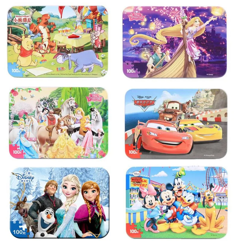 13 стилей Disney Pixar Тачки 3 Замороженный Микки 100 кусочков Маленький кусок Пазл