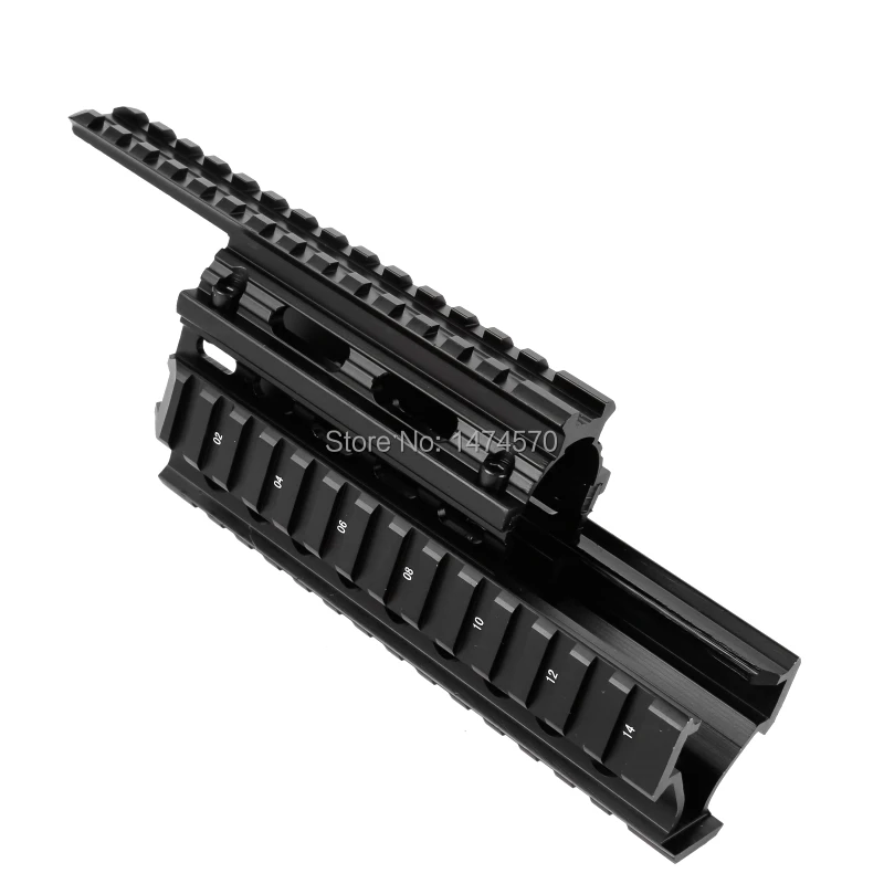 AK 47/74 Тактический Quad рельсы направляющая для ствольной накладки с 6 шт. Чехлы