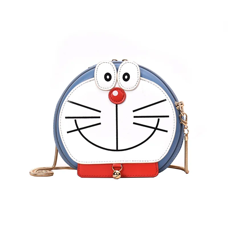 Милая мультяшная печать цепочка сумка Doraemon маленькая круглая 2019 модная новая
