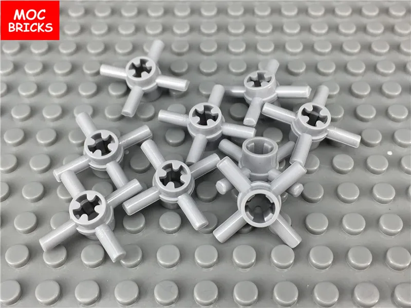 10 шт./лот MOC кирпичи светло серого цвета Technic соединительная втулка оси с 4