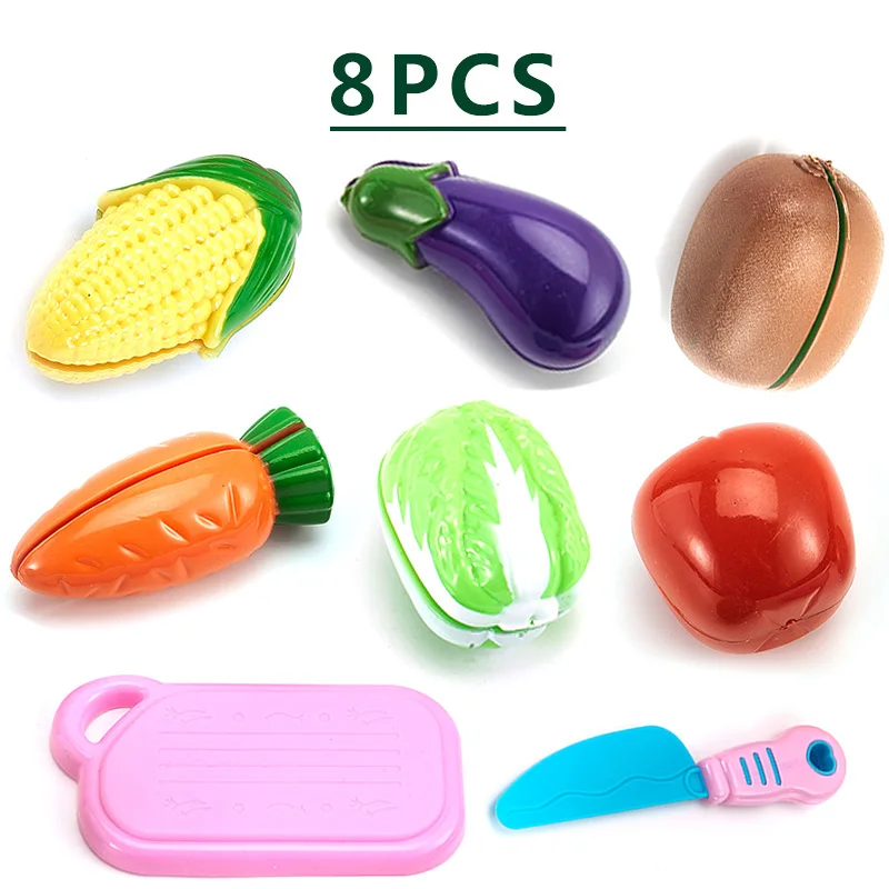 8 pcs B 10 шт. резка фрукты овощи ролевые игры дети ребенок развивающие игрушки подарок - Цвет: 8 pcs B