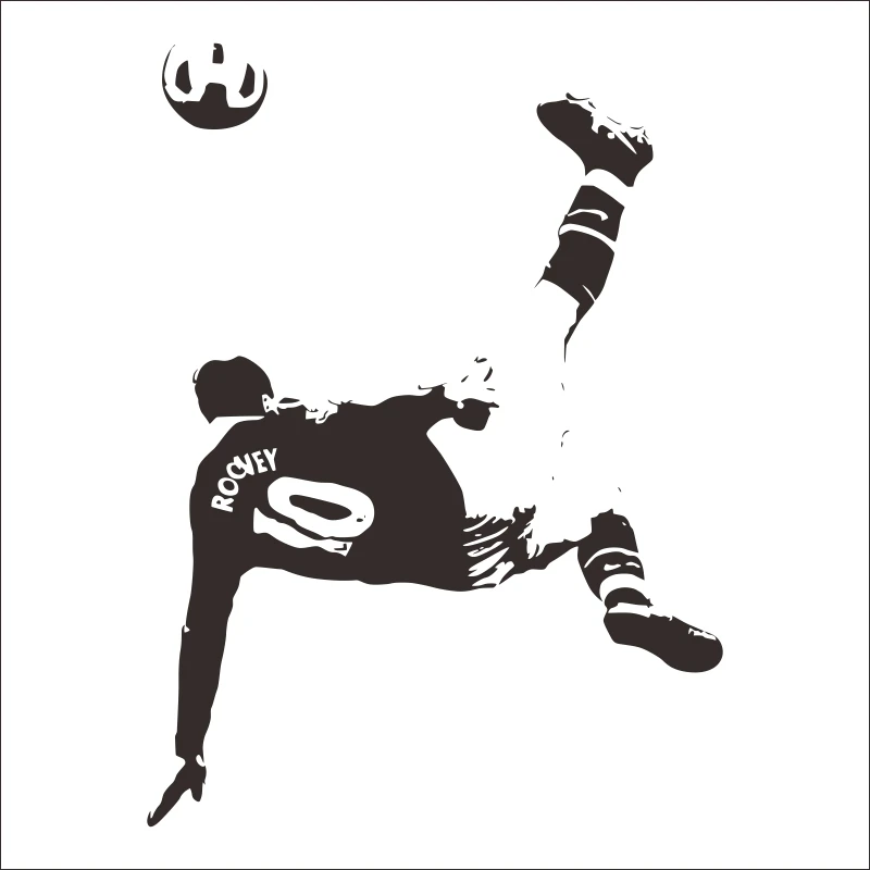 DCTAL futbol jugador Deportes Futbol calcomania roony плакаты vinilo pared calcomanias Pegatina Quadro Parede decoraciun