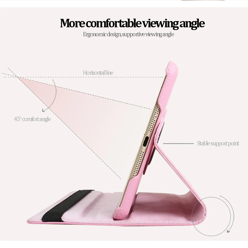 Чехол для Apple iPad 5 6 Air 1 Air 2, чехол для нового iPad 9,7 5-го 6-го поколения вращающийся на 360 Градусов Кожаный смарт-чехол
