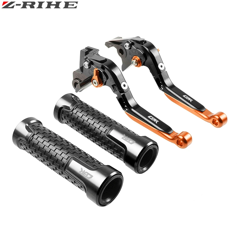 Black Black orange B Мотоцикл CNC регулируемый складной тормозной рычаг сцепления ручные рукоятки Набор для Honda CBR1100XX BLACKBIRD CBR 1100 XX 1996-2007 - Цвет: Black Black orange B