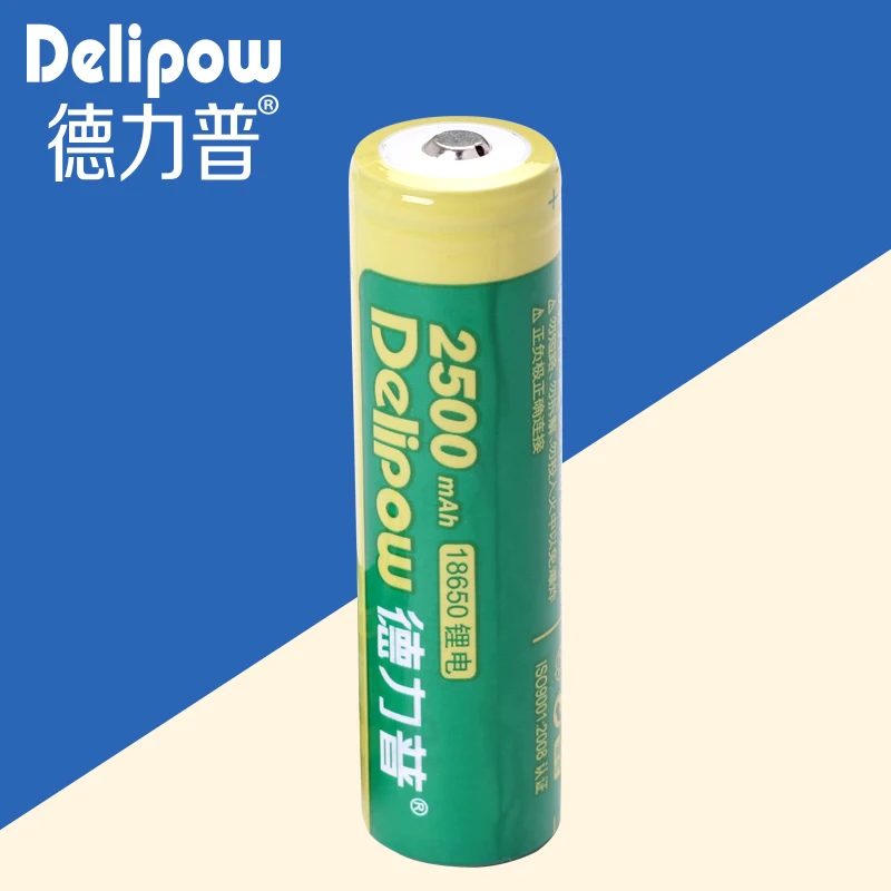 Литий ионный перезаряжаемый аккумулятор Delip flashlight 18650 2500 мА 8 юаней/день|lithium battery