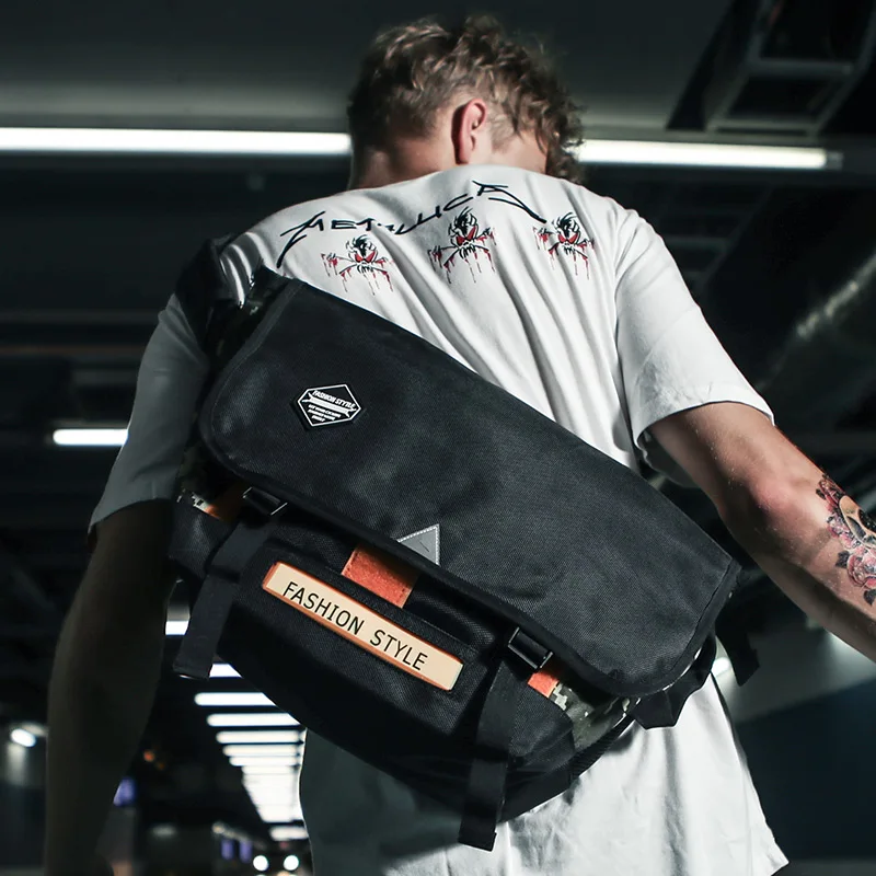 Likros одного плеча светящийся сумка мужчина и женщина студент прилив бренд