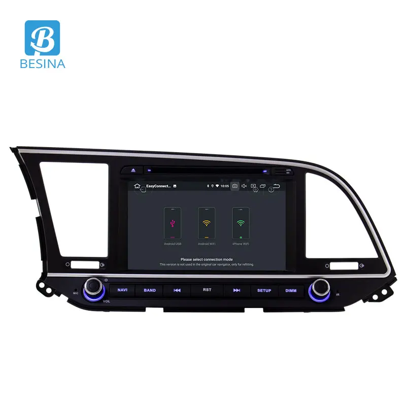 Besina Android 9,0 автомобильный dvd-плеер для hyundai ELANTRA gps Навигация стерео Мультимедиа 2 Din Автомобильный Радио Аудио SD