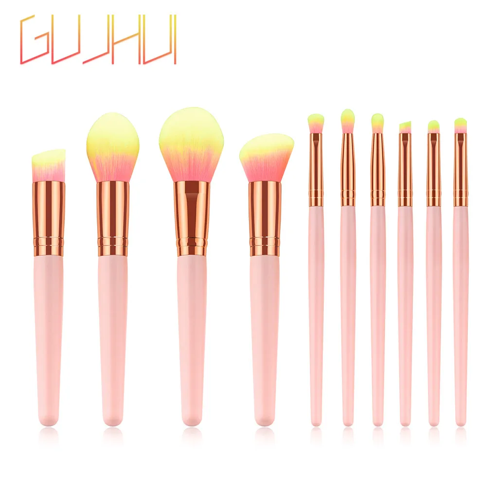 Набор кистей для макияжа Pro 15 шт. тени век основа пудра подводка глаз с ресницами