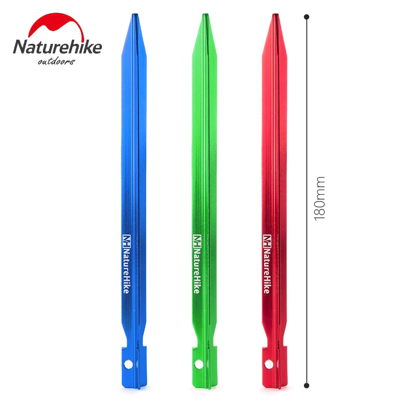 Naturehike 8 шт./компл. алюминиевые штыри для палаток с отверстиями Открытый Кемпинг