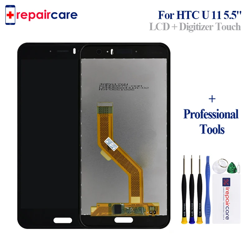 

Original 5.5" For HTC U11 LCD Display Touch Screen Digitizer Assembly Replacement Parts 2560*1440 For HTC U-3w U-1w U-3u LCD