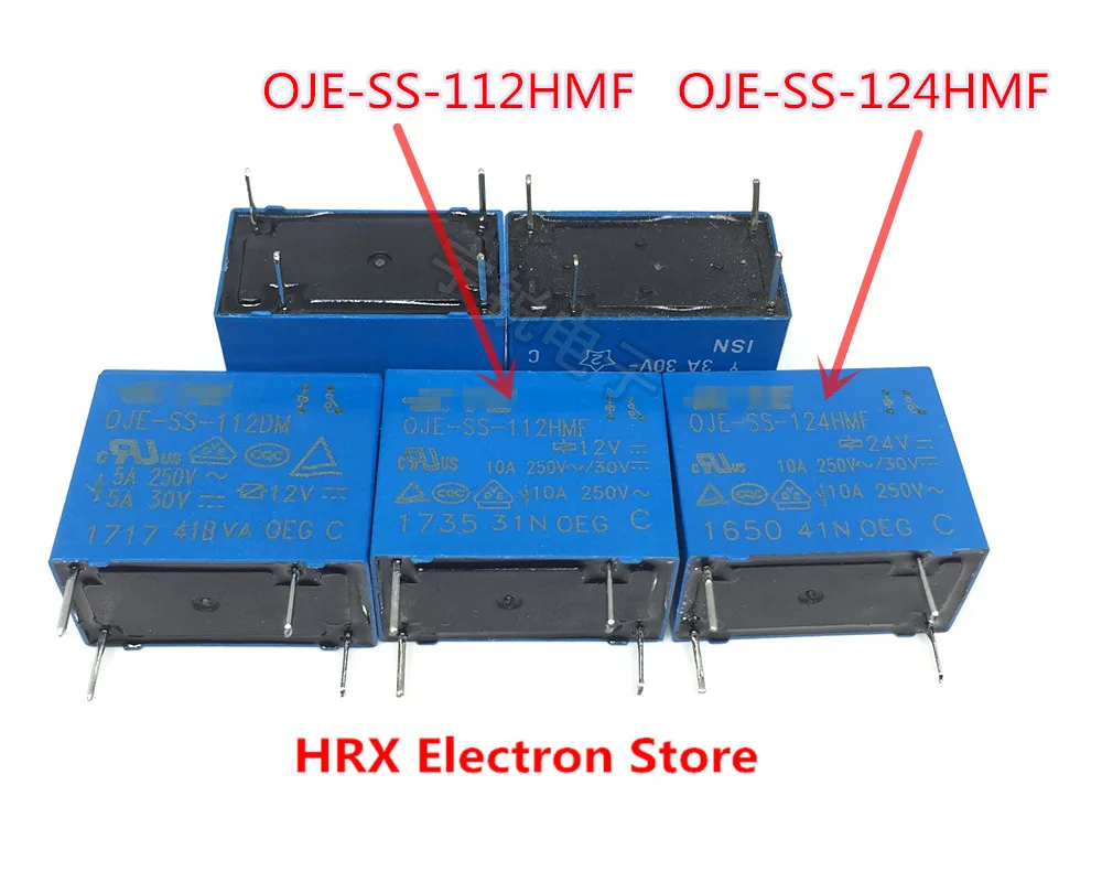 10 шт./лот реле OJE SS 112HMF 12В 124HMF 24В 10А 4PIN Новый оригинал|Реле| |