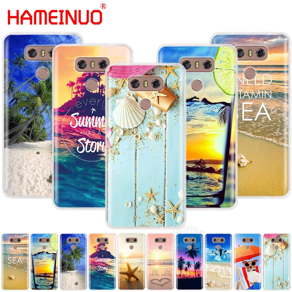 Чехол для телефона HAMEINUO Летний Пляжный чехол LG Q6 G6 MINI G5 K10 M250N 2017 2016 X POWER 2 V20