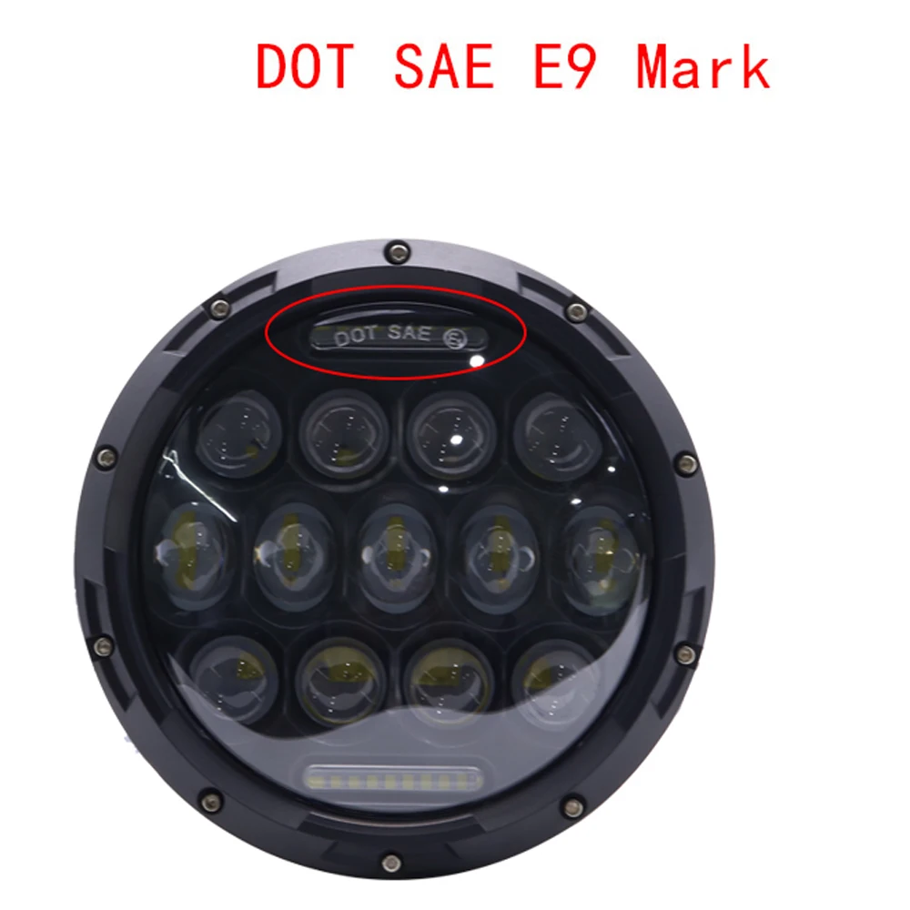 Горячие Продажа Новые 7 дюймов светодиодные фары для джипа Wrangler 5D цветная (RGB)