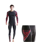 Мужской компрессионный спортивный костюм MMA, комплект из 2 предметов: футболка с длинным рукавом и легинсы, термобелье для подростков, одежда для мужчин, термобелье, одежда для мужчин, комплект с футболкой и леггинсами