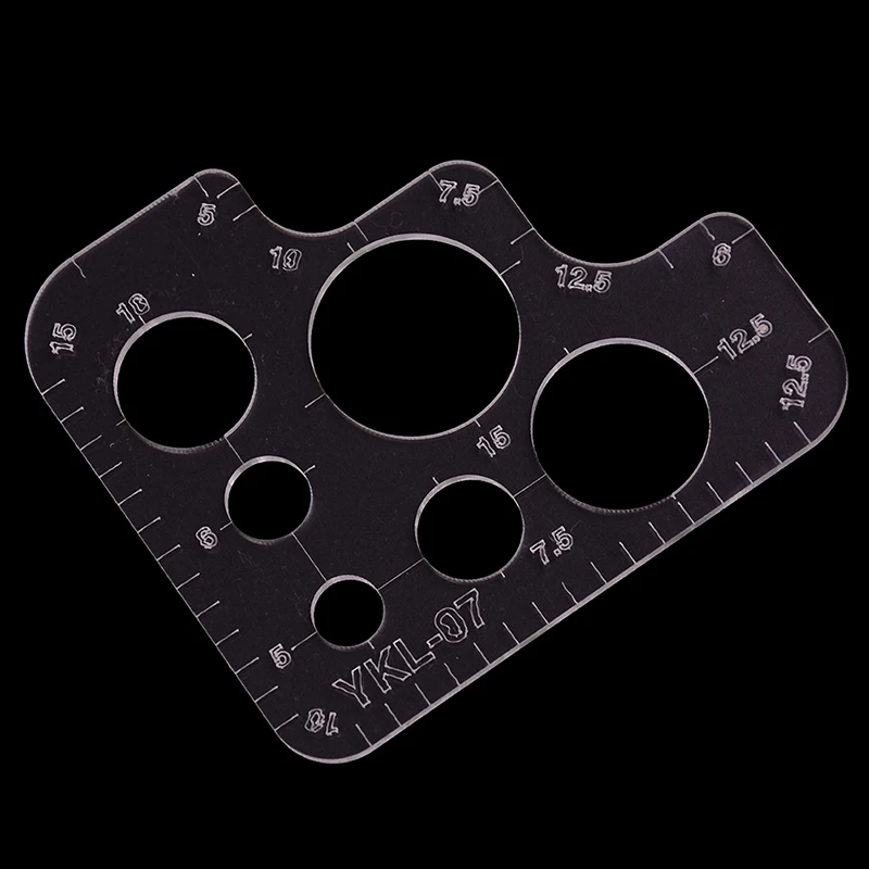 1PCS DIY Handmade Leather Tools R Rules Rounded Corners Full Size Acrylic Template | Дом и сад