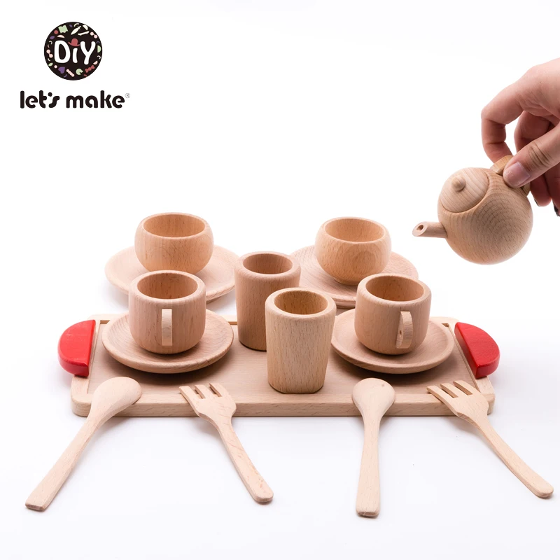 Игрушка для кухни 1 * деревянные игрушечные тарелки из бука имитация кухонной