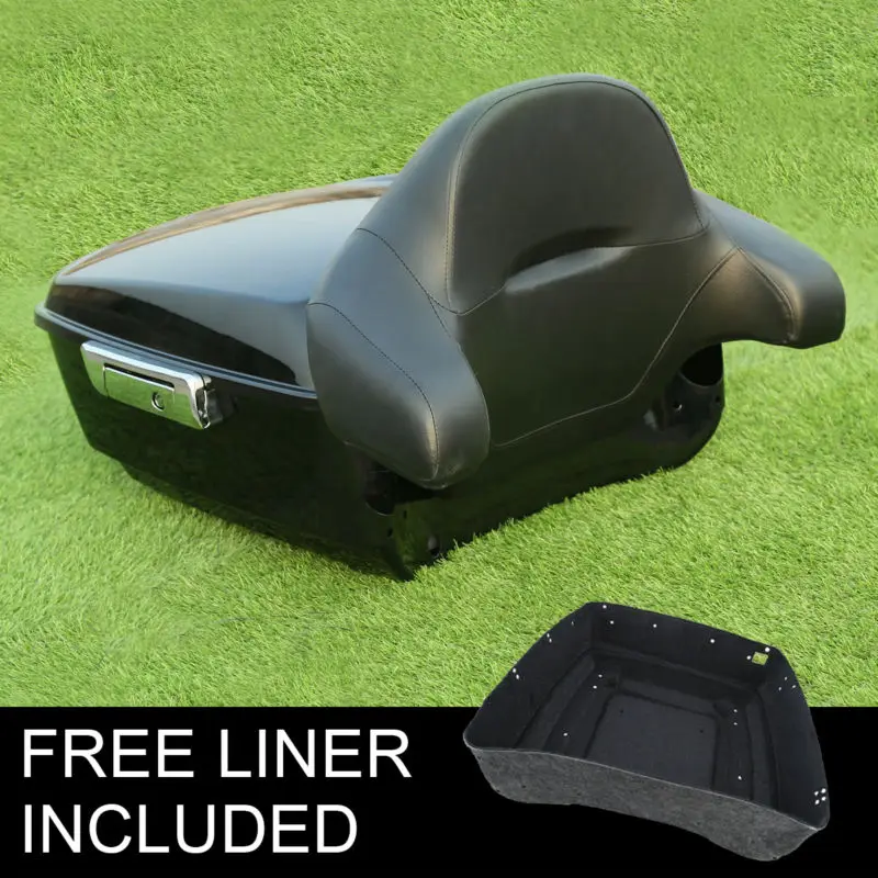 

King Pack багажник с подкладкой для спинки для Harley Tour Pak Touring Electra Street Road Glide Ultra-Classic FLT FLHT FLHTCU 14-19
