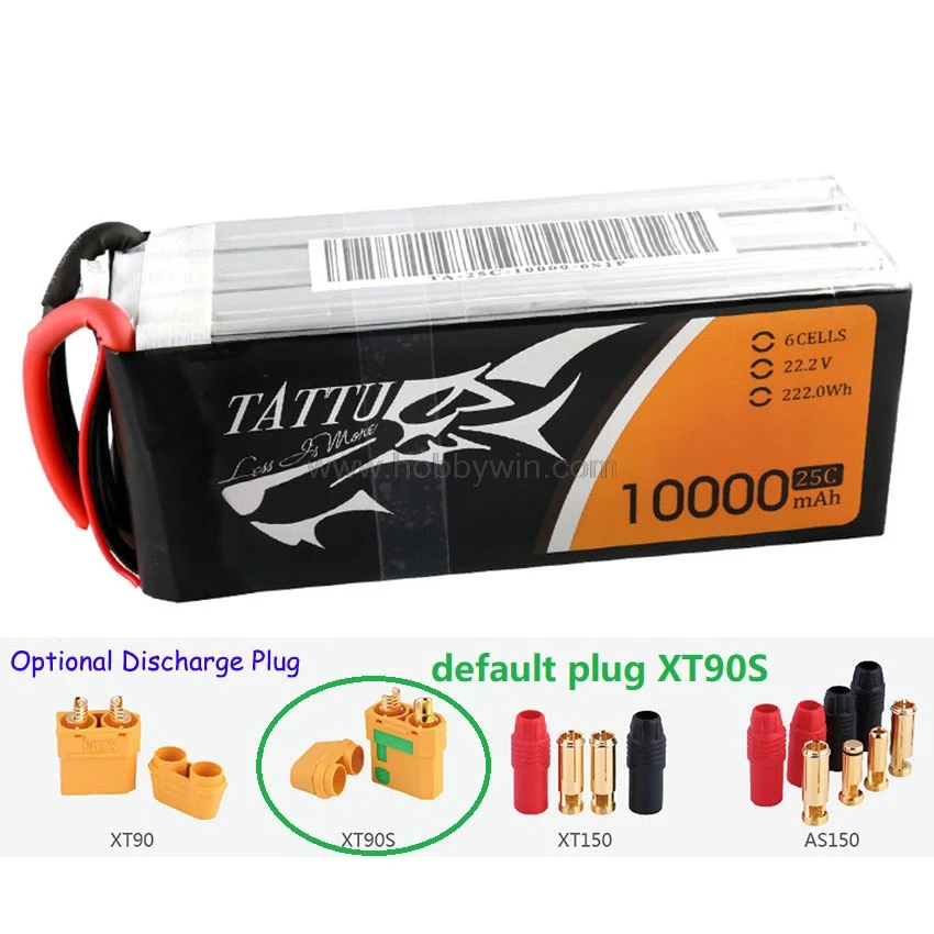 

Литий-полимерный аккумулятор 22,2 в 6S 10000 мАч 25C XT90S для мультикоптера с большой нагрузкой FPV Drone гексакоптер октокоптер