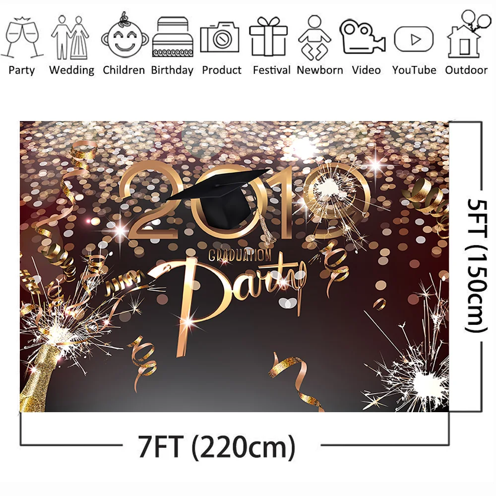 2019 день рождения фон для фотографии Блестящий Выпускной фотостудии