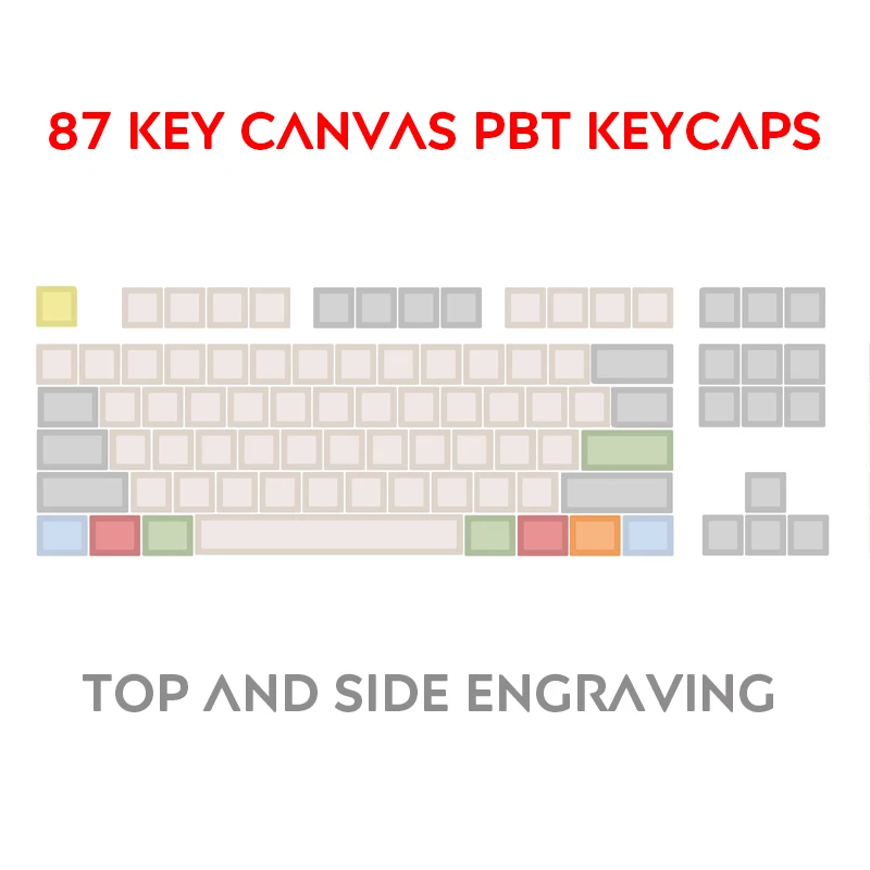 87/104/108 ключ OEM холст Макарон Цвет прозрачная поверхность PBT filco клавиши для механической клавиатуры