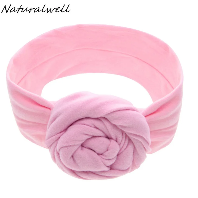 Naturalwell New Cotton Head Band Top Knot Headband Baby Girls Flower Warp Meadow Style Toddler Infant Hairband HB203S | Детская одежда