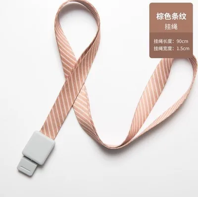 brown strip 2 шт./лот выдвижной ремешок для имени бейджа ID держатель для карт банк Кредитная карта Buss карта лыжный Пасс выдвижной ремешок на шею - Цвет: brown strip