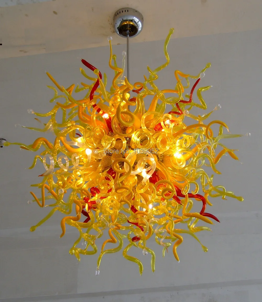 

Free Shipping Chinese Blown Glass Iron Chandelier