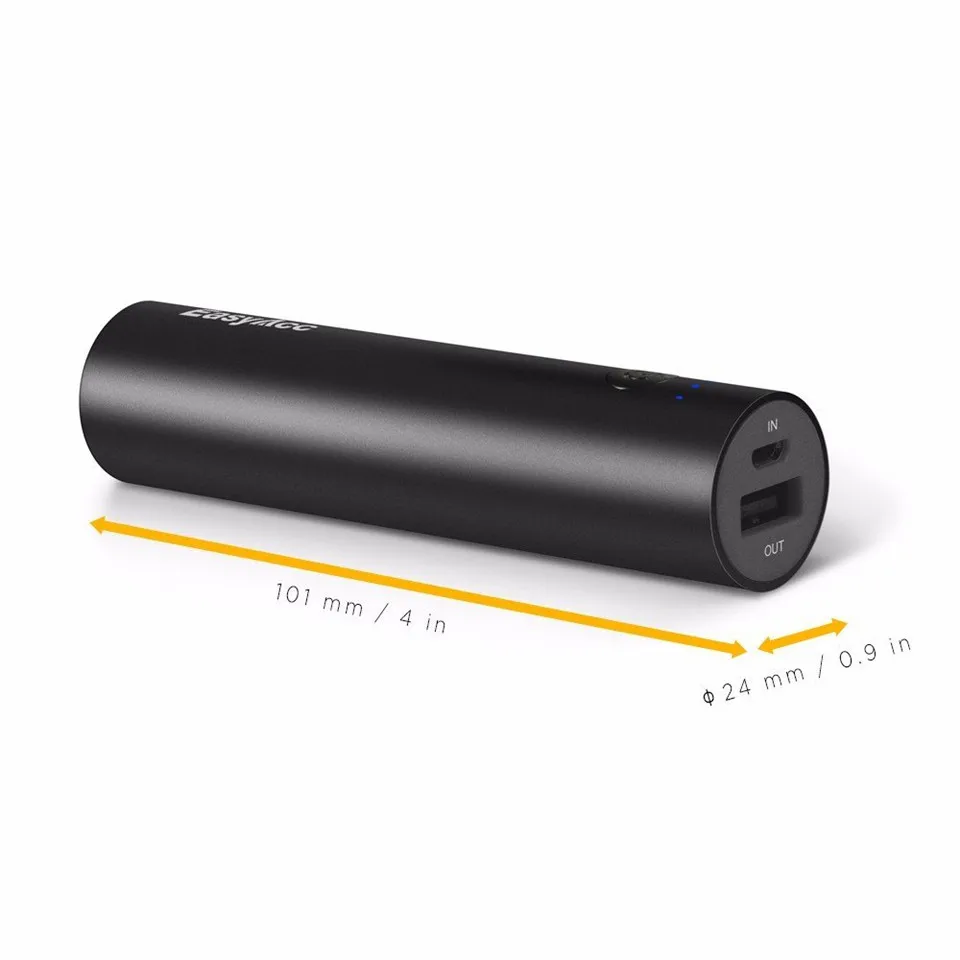 Easyacc Портативный Зарядное устройство для iPhone 7 6 Samsung Xiaomi 3350 мАч Запасные