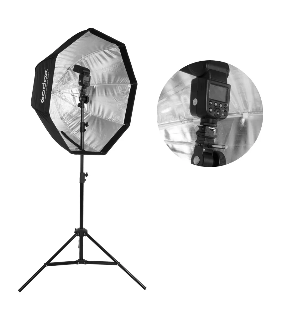 Godox камера вспышка крепление для вспышки Speedlite Поворотный Светильник Стенд кронштейн с зонт-отражатель держатель для камеры DSLR