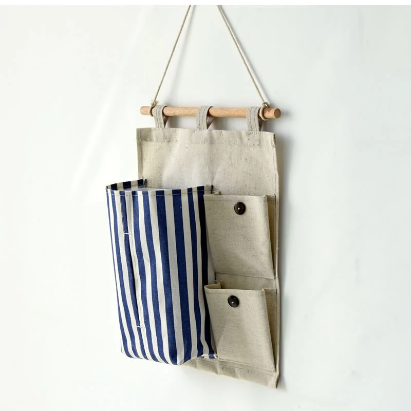 4 кармана Винтаж прекрасный Бумага Полотенца сумка для хранения хлопок белье