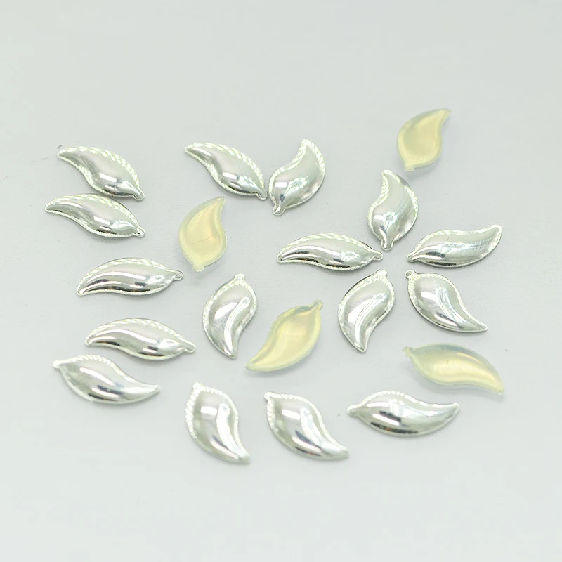 3D гвоздики для ногтей серебряный золотой сплав дизайн Стразы 4x8 мм левая форма