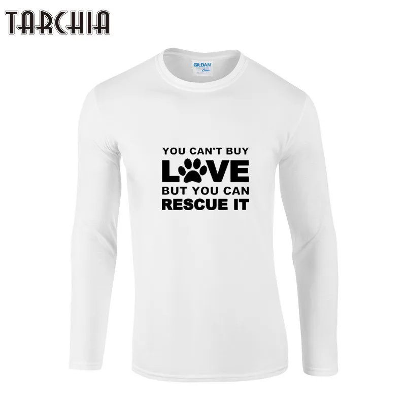 

TARCHIA Mens T Shirts 2018 Fashion YOU CAN'T BUY LOVE Slim Fit Long Sleeve T Shirt Mens Clothing Spring Cotton Casual Tees Tops