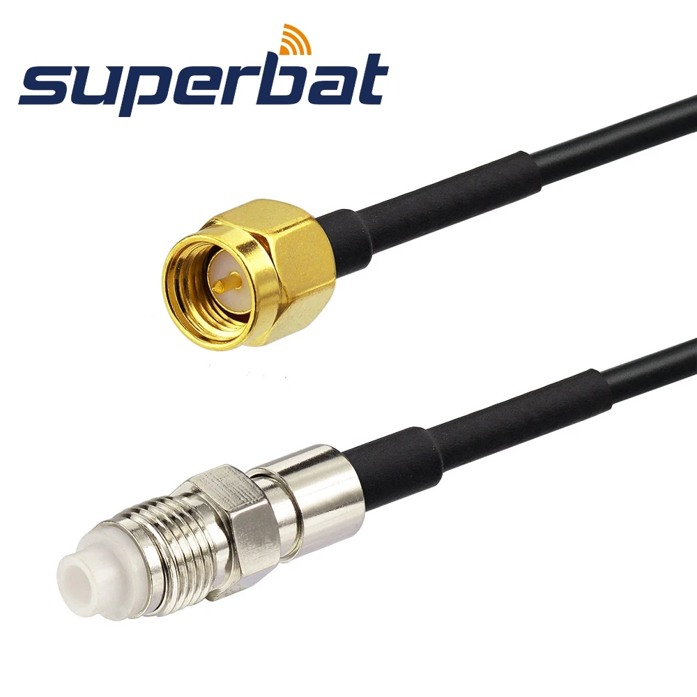 Superbat DAB/DAB+ Car Radio Aerial FME Plug to SMA Male RG174 Cable 10cm for Auto DAB