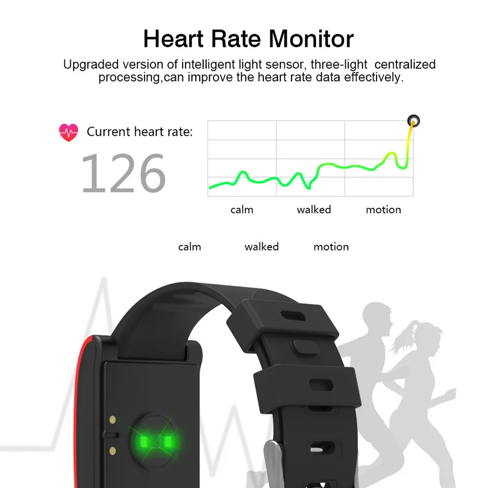 SIOYI Фитнес-Трекер DM68 OLED Умный Браслет Smartband Bluetooth Спорт Часы Heart Rate Monitor Калорий