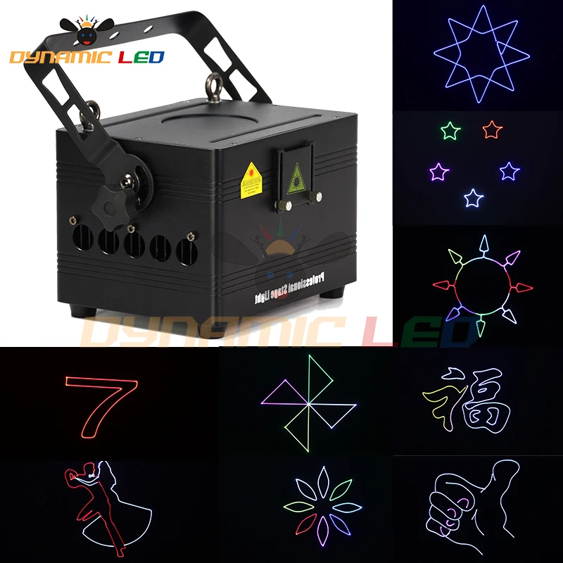2 шт. Вт RGB анимационный лазерный Dj свет программируемый проектор для сцены диско