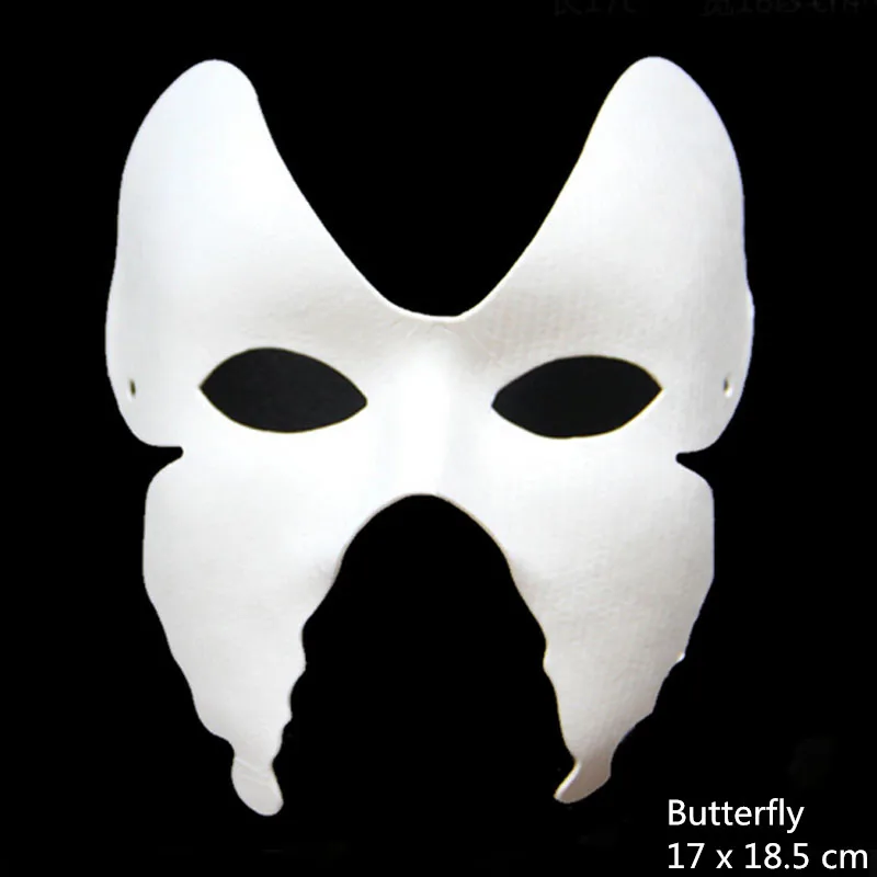 Бабочка DIY белая маска из целлюлозы неокрашенные венецианские маски для мужчин