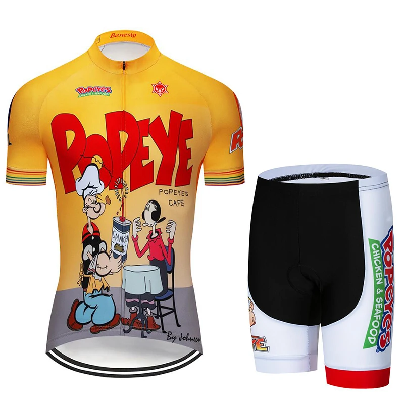 Popeye Ciclismo Джерси ropa Ciclismo Verano гонки спортивный мотоцикл Джерси Топы Ciclismo desgaste манга corta Maillot ropa