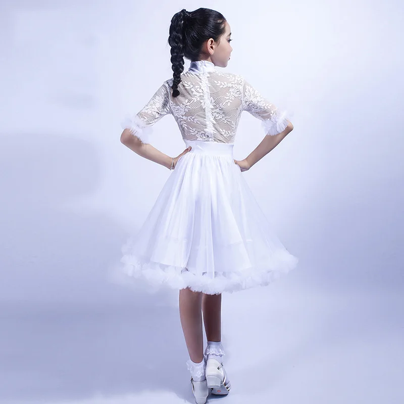 

Latin Dance Costumes Girls Latin Practice Clothes Rumba/Tango/Salsa/Samba Dance Competition Dress Performance Costumes DQL543