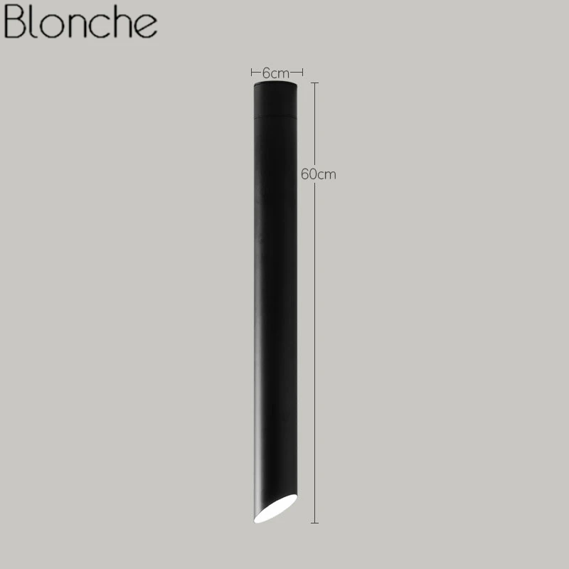 Black H60cm Скандинавский Наклонный светодиодный потолочный светильник s для гостиной, детской комнаты, спальни, современный металлический потолочный светильник, кухонный Домашний Светильник, светильники - Цвет корпуса: Black H60cm