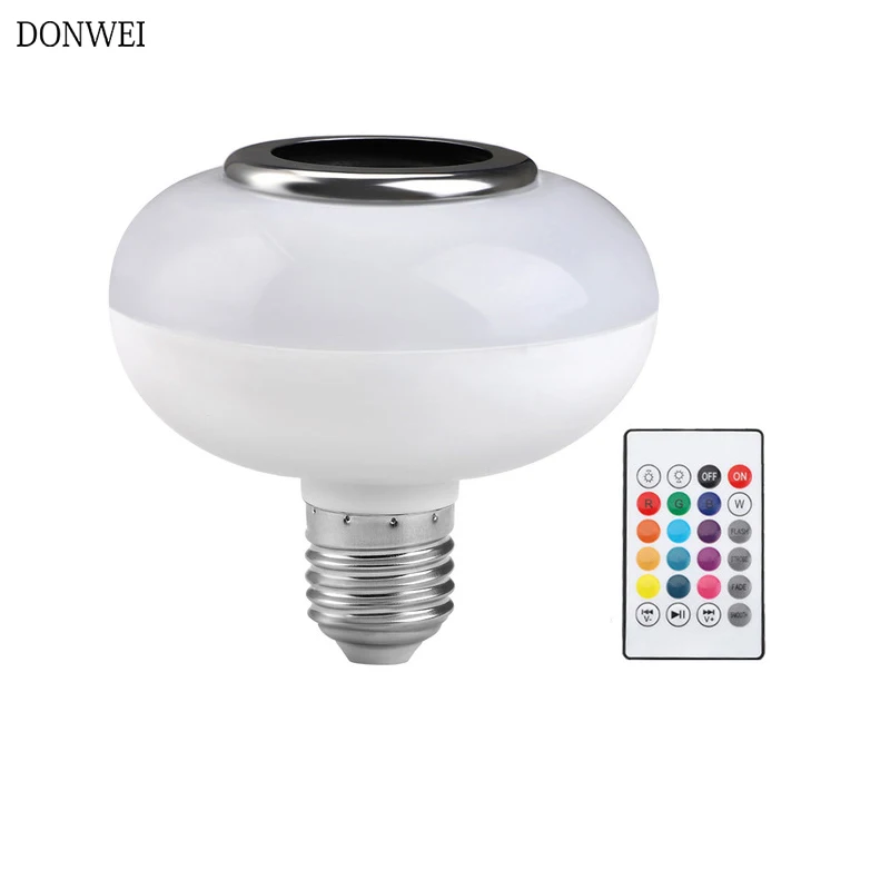 DONWEI E27 Смарт RGB/RGBW Беспроводной Bluetooth Динамик лампы работы в режиме