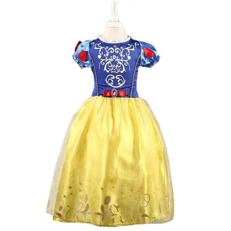 

Fashion Girls Dress Rapunzel Swon White Dress Christmas Costume For Kids Girl Princess Party Dress Children Clothes
